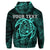 Custom Hawaiian Map Turtle Kanaka Hibiscus Polynesian Hoodie Turquoise - Polynesian Pride