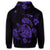 Hawaiian Map Turtle Ohana Hibicus Polynesian Hoodie Purple - Polynesian Pride