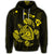 Hawaiian Map Turtle Ohana Hibicus Polynesian Hoodie Yellow - Polynesian Pride