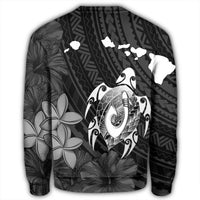 Hawaiian Map Turtle Plumeria Hibiscus Fish Hook Polynesian Sweatshirt - AH - Polynesian Pride
