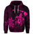 Custom Hawaiian Map Turtle Plumeria Hibiscus Fish Hook Polynesian Hoodie Pink - Polynesian Pride