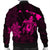 Hawaiian Map Turtle Plumeria Hibiscus Fish Hook Polynesian Bomber Jacket Pink - AH - Polynesian Pride