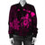 Hawaiian Map Turtle Plumeria Hibiscus Fish Hook Polynesian Bomber Jacket Pink - AH - Polynesian Pride