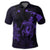 Hawaiian Map Turtle Plumeria Hibiscus Fish Hook Polynesian Polo Shirt Purple - Polynesian Pride