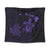 Hawaiian Map Turtle Plumeria Hibiscus Fish Hook Polynesian Tapestry Purple - AH Wall Tapestry Black - Polynesian Pride