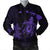 Hawaiian Map Turtle Plumeria Hibiscus Fish Hook Polynesian Bomber Jacket Purple - AH Black Unisex - Polynesian Pride