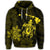 Hawaiian Map Turtle Plumeria Hibiscus Fish Hook Polynesian Hoodie Yellow - Polynesian Pride