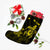Hawaiian Map Turtle Plumeria Hibiscus Fish Hook Polynesian Christmas Stocking Yellow - AH - Polynesian Pride