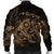 Hawaiian Map Turtle Tattoo Hibiscus Plumeria Polynesian Bomber Jacket - Gold - AH - Polynesian Pride