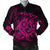 Hawaiian Map Turtle Tattoo Hibiscus Plumeria Polynesian Bomber Jacket - Pink - AH Black Unisex - Polynesian Pride