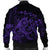 Hawaiian Map Turtle Tattoo Hibiscus Plumeria Polynesian Bomber Jacket - Purple - AH - Polynesian Pride