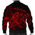 Hawaiian Map Turtle Tattoo Hibiscus Plumeria Polynesian Bomber Jacket - Red - AH - Polynesian Pride