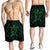Hawaiian Map Turtle Wave Polynesian Men's Shorts Green - AH - Polynesian Pride