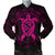 Hawaiian Map Turtle Wave Polynesian Bomber Jacket Pink - AH Black Unisex - Polynesian Pride