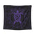 Hawaiian Map Turtle Wave Polynesian Tapestry Purple - AH Wall Tapestry Black - Polynesian Pride