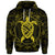 Custom Hawaiian Map Turtle Wave Polynesian Hoodie Yellow - Polynesian Pride