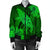 Hawaiian Map Whale Swim Hibiscus Polynesian Bomber Jacket - Green - AH - Polynesian Pride