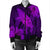 Hawaiian Map Whale Swim Hibiscus Polynesian Bomber Jacket - Purple - AH - Polynesian Pride