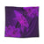 Hawaiian Map Whale Swim Hibiscus Polynesian Tapestry - Purple - AH Wall Tapestry Black - Polynesian Pride