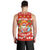 Hawaiian Mele Kalikimaka Santa Claus Pattern Christmas Men's Tank Top - Red - Labo Style - AH - Polynesian Pride