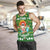 Hawaiian Mele Kalikimaka Santa Claus Pattern Christmas Men's Tank Top - Green - Labo Style - AH - Polynesian Pride