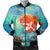 Hawaiian Mermaid Turtle Dolphin Polynesian Bomber Jacket - AH Black Unisex - Polynesian Pride