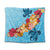 Hawaiian Ocean Turtle Plumeria And Hibiscus Polynesian Tapestry - AH Wall Tapestry Black - Polynesian Pride