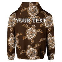 Custom Hawaiian Old School Turtle Hoodie - Polynesian Pride