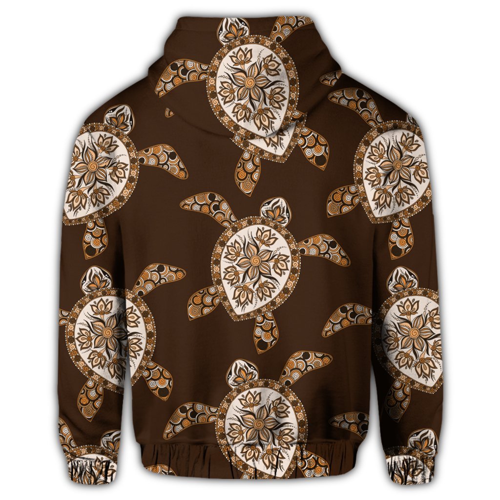 Hawaiian Old School Turtle Hoodie - Polynesian Pride