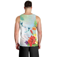 Hawaiian Orchids Strelitzia Hibiscus Plumeria Hummingbirds Polynesian Tank Top - AH - Polynesian Pride