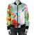 Hawaiian Orchids Strelitzia Hibiscus Plumeria Hummingbirds Polynesian Bomber Jacket - AH - Polynesian Pride