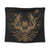 Hawaiian Owl Hibiscus Plumeria Polynesian Tapestry - Gold - AH Wall Tapestry Black - Polynesian Pride