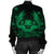 Hawaiian Owl Hibiscus Plumeria Polynesian Bomber Jacket - Green - AH - Polynesian Pride