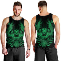Hawaiian Owl Hibiscus Plumeria Polynesian Tank Top - Green - AH - Polynesian Pride