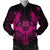 Hawaiian Owl Hibiscus Plumeria Polynesian Bomber Jacket - Pink - AH Black Unisex - Polynesian Pride