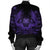 Hawaiian Owl Hibiscus Plumeria Polynesian Bomber Jacket - Purple - AH - Polynesian Pride