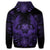 Hawaiian Owl Hibiscus Plumeria Polynesian Hoodie Purple - Polynesian Pride