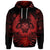 Custom Hawaiian Owl Hibiscus Plumeria Polynesian Hoodie Red - Polynesian Pride