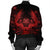 Hawaiian Owl Hibiscus Plumeria Polynesian Bomber Jacket - Red - AH - Polynesian Pride