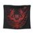 Hawaiian Owl Hibiscus Plumeria Polynesian Tapestry - Red - AH Wall Tapestry Black - Polynesian Pride