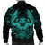 Hawaiian Owl Hibiscus Plumeria Polynesian Bomber Jacket - Turquoise - AH - Polynesian Pride