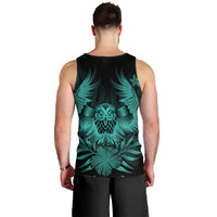 Hawaiian Owl Hibiscus Plumeria Polynesian Tank Top - Turquoise - AH - Polynesian Pride