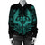 Hawaiian Owl Hibiscus Plumeria Polynesian Bomber Jacket - Turquoise - AH - Polynesian Pride