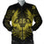 Hawaiian Owl Hibiscus Plumeria Polynesian Bomber Jacket - Yellow - AH Black Unisex - Polynesian Pride