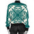 Hawaiian Palm Tree Quilt Tradition Turquoise Bomber Jacket - AH - Polynesian Pride