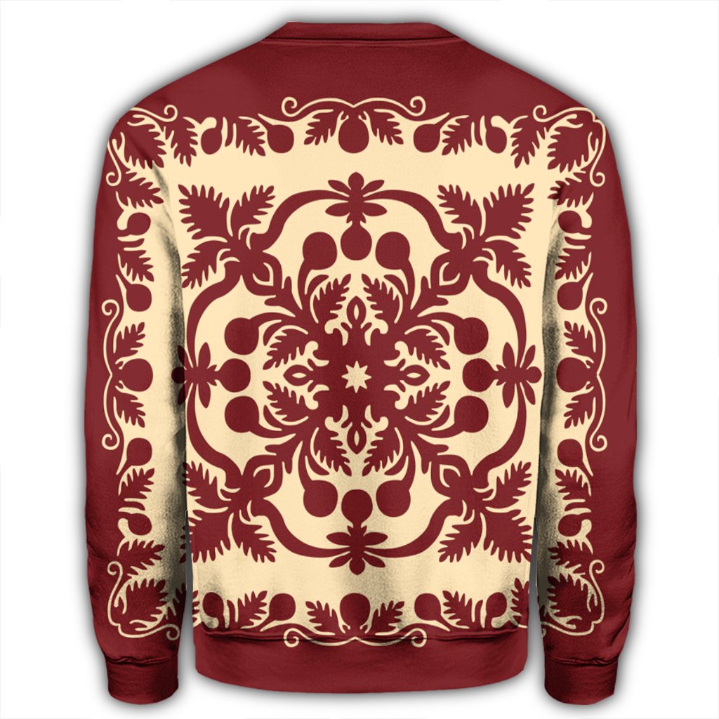 Hawaiian Palm Tree Quilt Vintage Sweatshirt - AH - Polynesian Pride