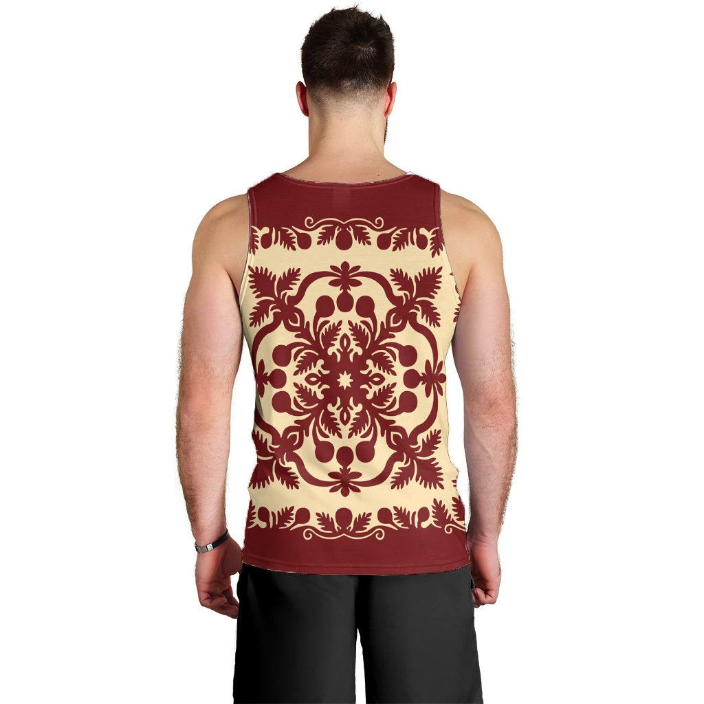 Hawaiian Palm Tree Quilt Vintage Tank Top - AH - Polynesian Pride