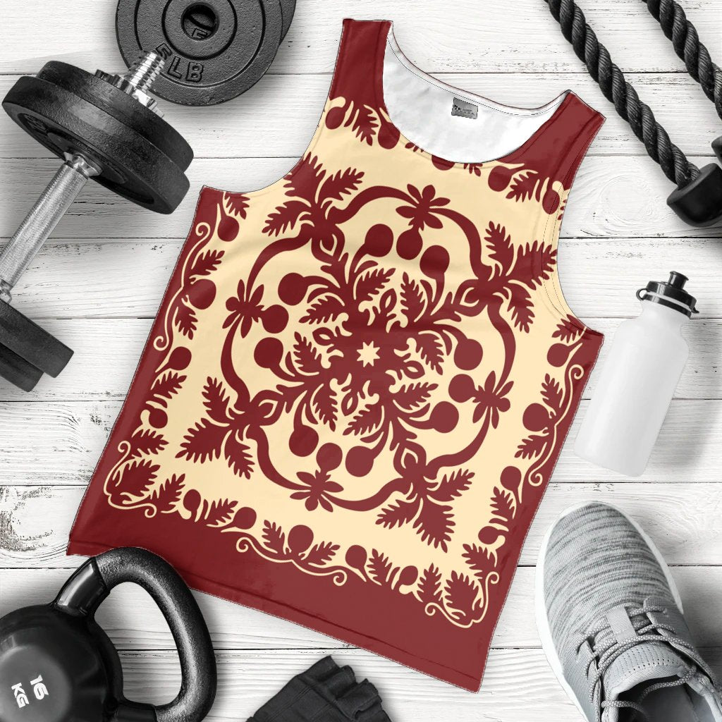 Hawaiian Palm Tree Quilt Vintage Tank Top - AH - Polynesian Pride