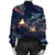 Hawaiian Palm Tree Volcano Night On The Land Bomber Jacket - AH - Polynesian Pride