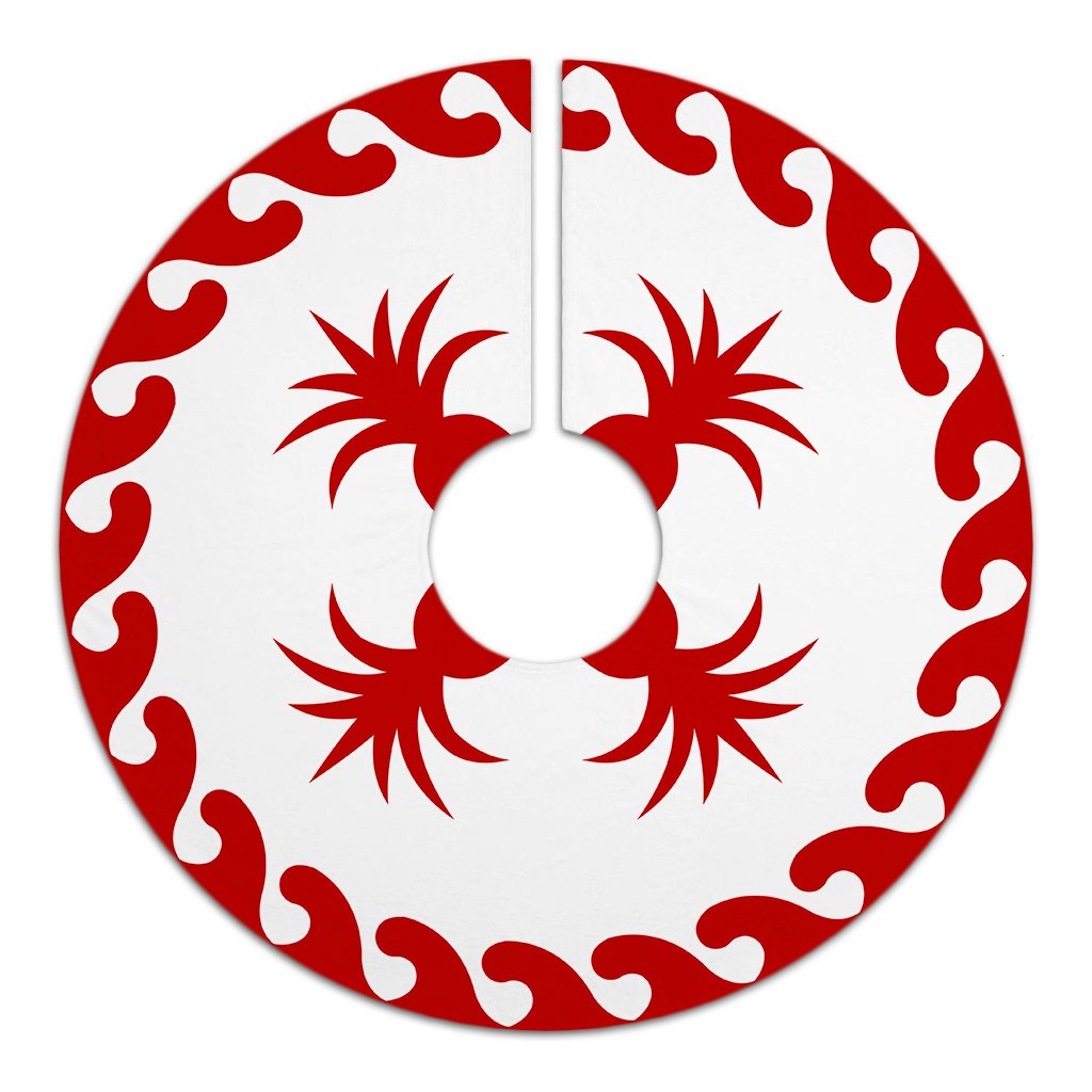 Hawaiian Pineaple Tree Skirt - Red White - AH - Polynesian Pride